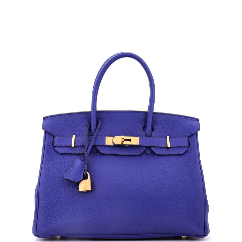 Hermes Birkin 30 Blue Togo with Gold Hardware